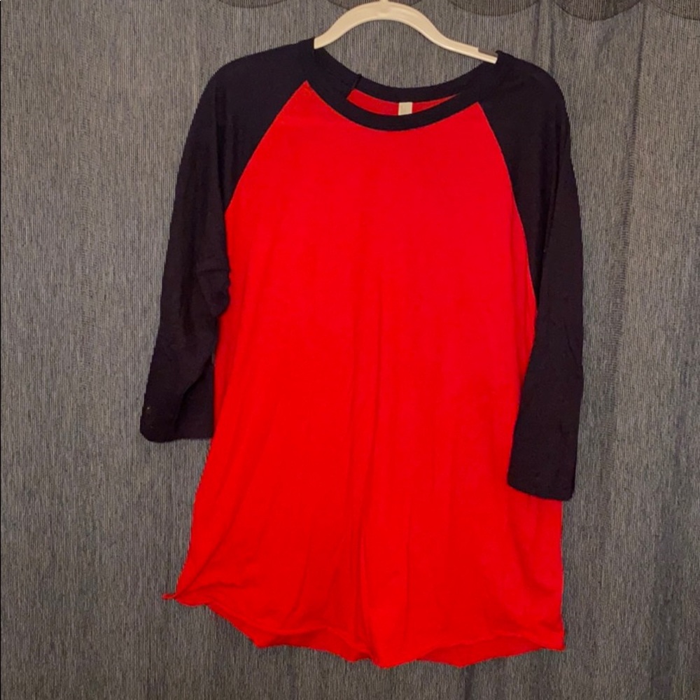 American Apparel baseball shirt 3/4 sleeve